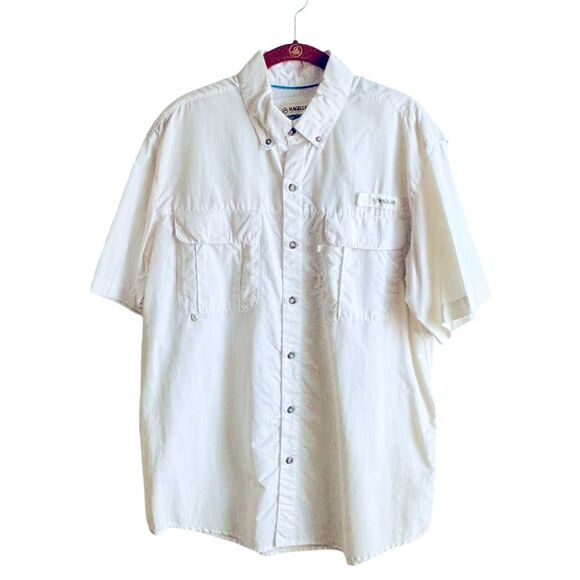 Magellan Men's White Vented Fishing Shirt Size Medium 4 0440 - Picture 7 of 8